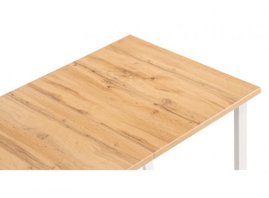 Деревянный стол Лота Лофт 120(160)х75 дуб крафт золотой / белый матовый в Набережных Челнах