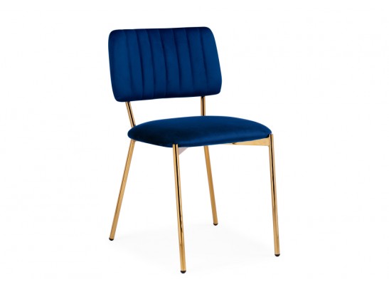 Стул на металлокаркасе Armond dark blue / gold в Набережных Челнах