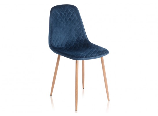 Стул на металлокаркасе Capri dark blue / wood в Набережных Челнах
