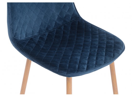 Стул на металлокаркасе Capri dark blue / wood в Набережных Челнах