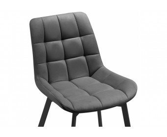 Стул на металлокаркасе Челси черный / темно-серый