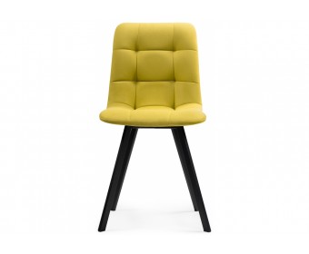 Стул на металлокаркасе Чилли черный / горчичный