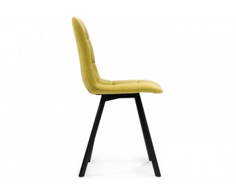 Стул на металлокаркасе Чилли черный / горчичный
