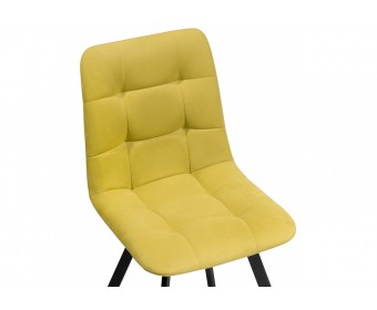 Стул на металлокаркасе Чилли черный / горчичный