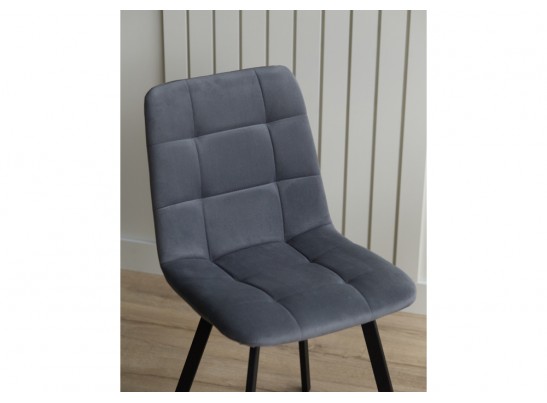 Стул на металлокаркасе Чилли темно-серый / черный