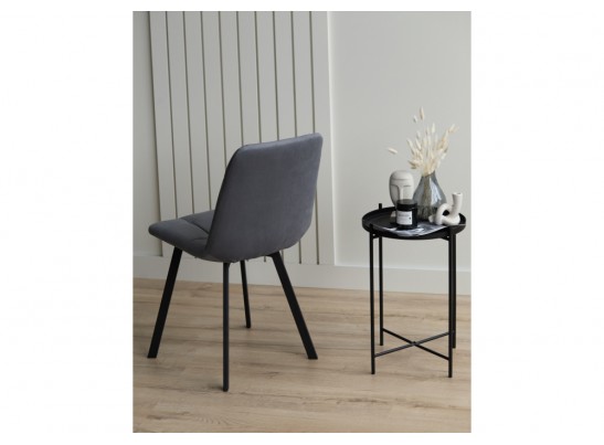 Стул на металлокаркасе Чилли темно-серый / черный