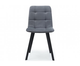 Стул на металлокаркасе Чилли темно-серый / черный