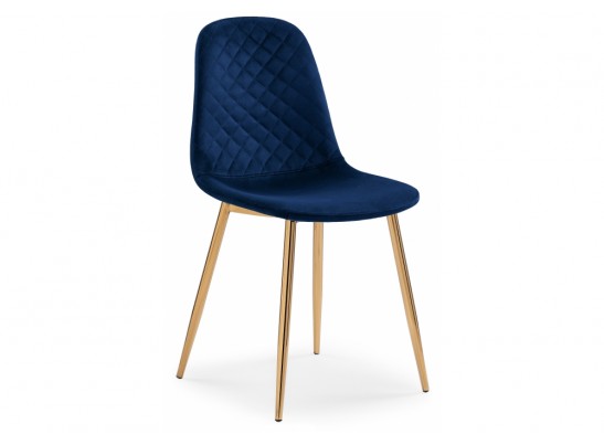 Стул на металлокаркасе Dabl dark blue / gold в Набережных Челнах