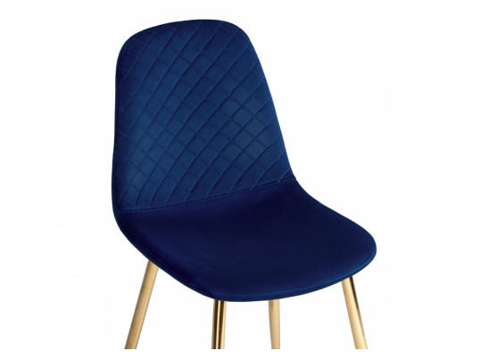 Стул на металлокаркасе Dabl dark blue / gold в Набережных Челнах