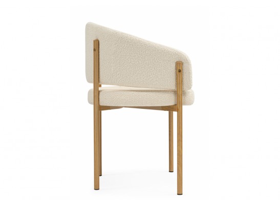 Стул на металлокаркасе Janin букле белый / цвет дерево в Набережных Челнах