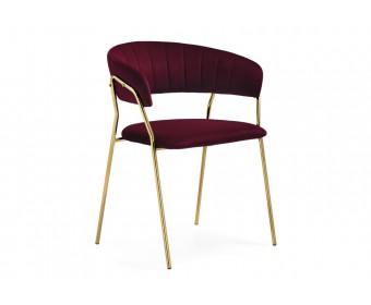 Стул на металлокаркасе Kamelia 1 wine red / gold