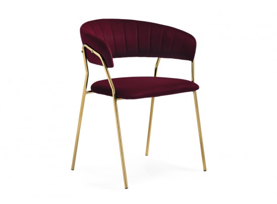 Стул на металлокаркасе Kamelia 1 wine red / gold в Набережных Челнах