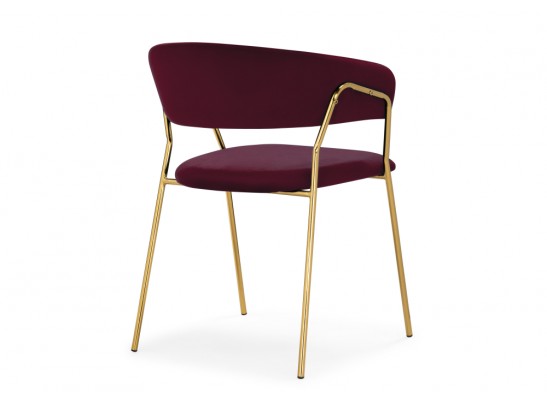 Стул на металлокаркасе Kamelia 1 wine red / gold в Набережных Челнах