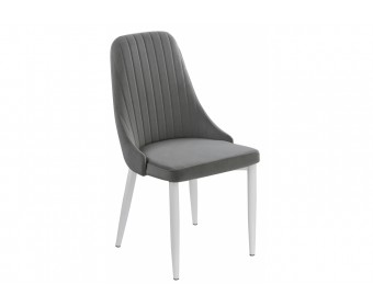 Стул на металлокаркасе Kora gray new / white