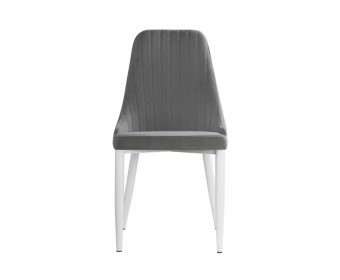 Стул на металлокаркасе Kora gray new / white