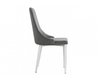 Стул на металлокаркасе Kora gray new / white