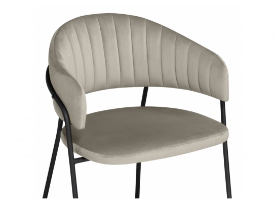 Стул на металлокаркасе Лукас бежевый / черный каркас в Набережных Челнах