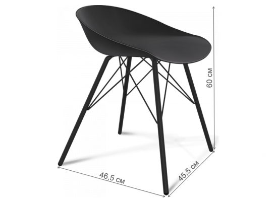 Стул на металлокаркасе SHT-ST19 / S37 черный / черный в Набережных Челнах