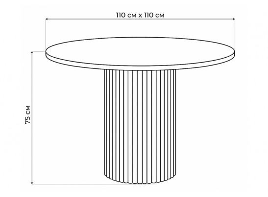Стеклянный стол Барел 110 черный мрамор / черная пленка / черный Стеклянный стол Барел 110 черный мрамор / черная пленка / черный