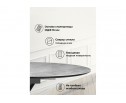 Стеклянный стол Рикла 120(160) белый мрамор / черный в Набережных Челнах