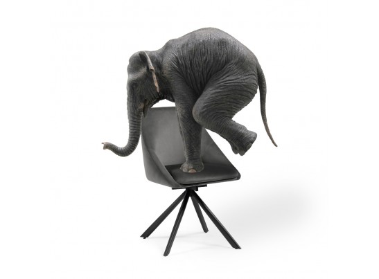 Стул на металлокаркасе Окленд крутящийся дымчатый / черный в Набережных Челнах