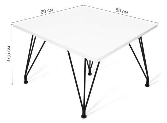 Журнальный столик Sheffilton SHT-TU29/H36/ЛДСП 60/60 венге луизиана / черный муар в Набережных Челнах