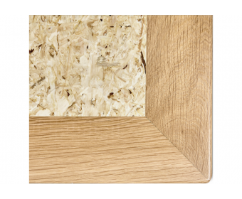 Журнальный столик SHT-S39  70 / 70 дуб / OSB прозрачный лак