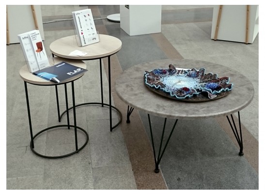 Журнальный столик SHT-CT7 дуб беленый / черный муар в Набережных Челнах