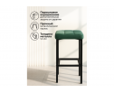 Барный стул Лофт микровелюр катания изумруд / черный матовый