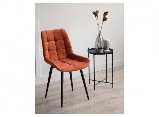 Стул на металлокаркасе Челси К терракотовый (zd 432) / черный в Набережных Челнах