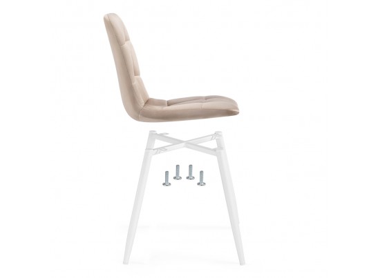 Стул на металлокаркасе Чилли К бежевый velutto 05 / черный в Набережных Челнах