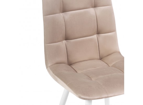 Стул на металлокаркасе Чилли К бежевый velutto 05 / черный в Набережных Челнах