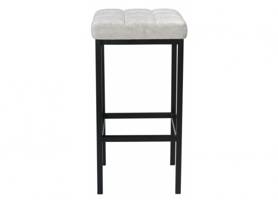 Барный стул Лофт кожзам серый мрамор / черный матовый в Набережных Челнах