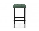 Барный стул Лофт микровелюр катания изумруд / черный матовый