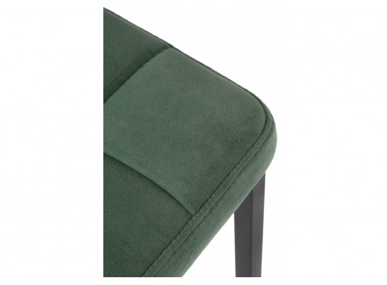 Барный стул Лофт микровелюр катания изумруд / черный матовый