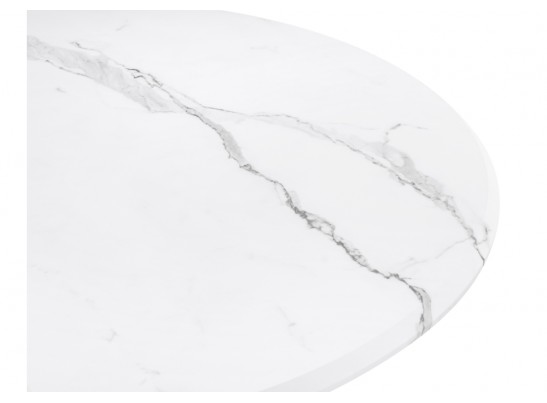 Деревянный стол Абилин 90х76 мрамор белый / белый матовый в Набережных Челнах