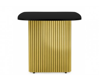 Деревянный стол Бавария B 160 х 90 черная пленка шагрень / золото