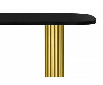 Деревянный стол Бавария B 160 х 90 черная пленка шагрень / золото