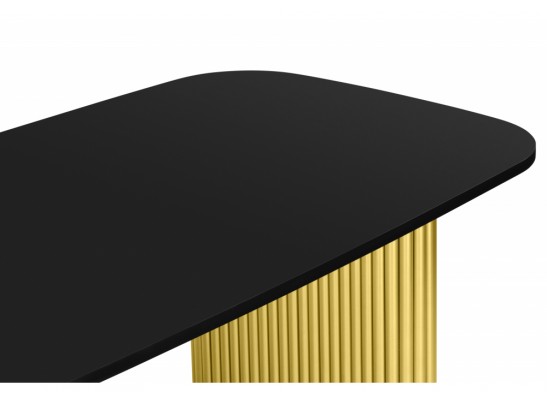 Деревянный стол Бавария B 160 х 90 черная пленка шагрень / золото