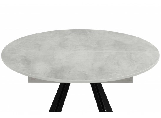 Деревянный стол Карпер 90(120) бетон метрополитан / черный матовый в Набережных Челнах