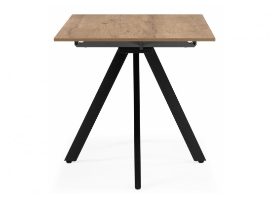 Деревянный стол Райн 116(160)x77 раздвижной дуб табачный / черный в Набережных Челнах