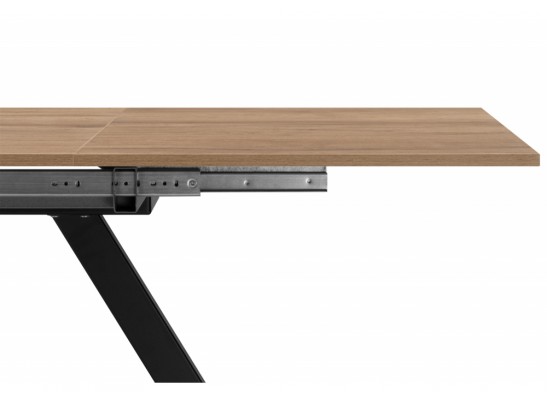 Деревянный стол Райн 116(160)x77 раздвижной дуб табачный / черный в Набережных Челнах