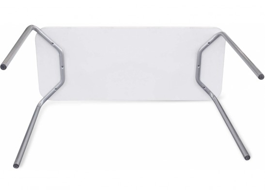 Деревянный стол SHT-T35 70/50 белый матовый / хром лак в Набережных Челнах