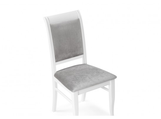 Деревянный стул Авелин серый велюр / белый в Набережных Челнах