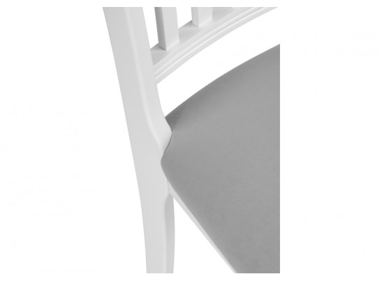 Деревянный стул Фрезино серый велюр / белый в Набережных Челнах
