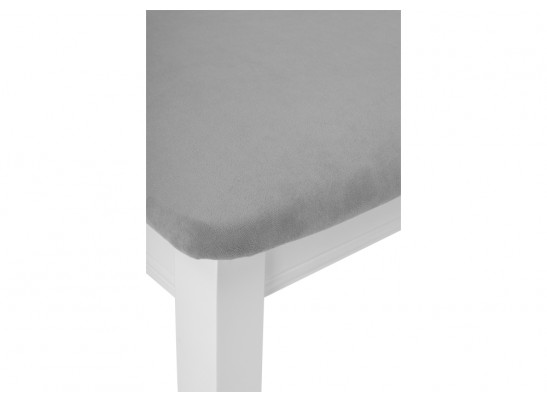 Деревянный стул Фрезино серый велюр / белый в Набережных Челнах