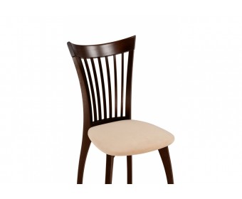 Деревянный стул Лидиос велюр тедди 008 / орех темный