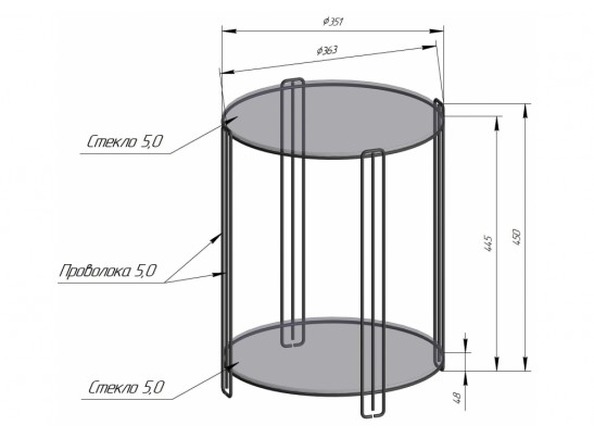 Кофейный столик SHT-CT34 белый мрамор / черный муар в Набережных Челнах