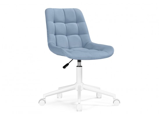 Компьютерное кресло Честер голубой (velutto 47 ) / белый в Набережных Челнах