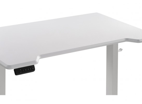 Компьютерный стол Маркос с механизмом подъема 120х75х75 белая шагрень / белый в Набережных Челнах